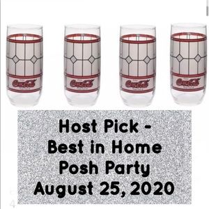 NWOT 4 Coca Cola Stained Tumbler Glasses